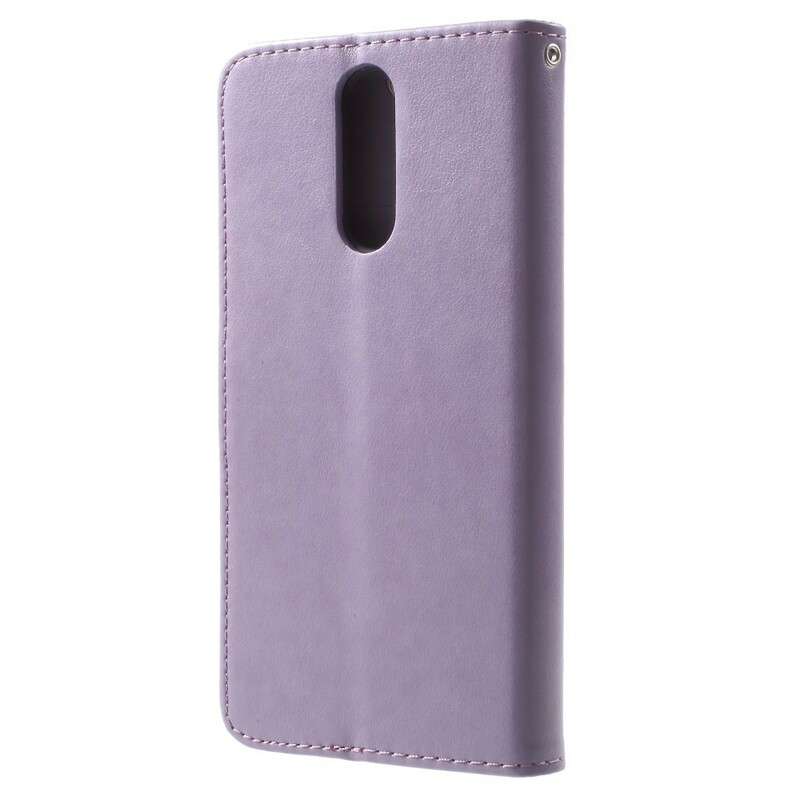 Huawei Mate 10 Lite Hülle Schmetterlinge und Blumen mit Riemen