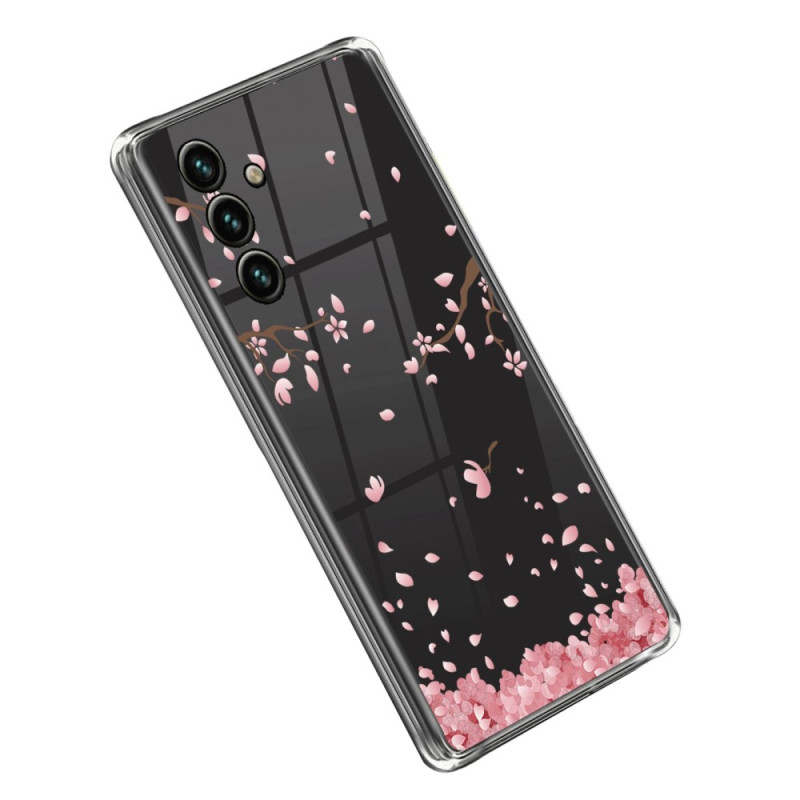 Samsung Galaxy A14 5G / A14 Transparent Cover Rosa Blüten