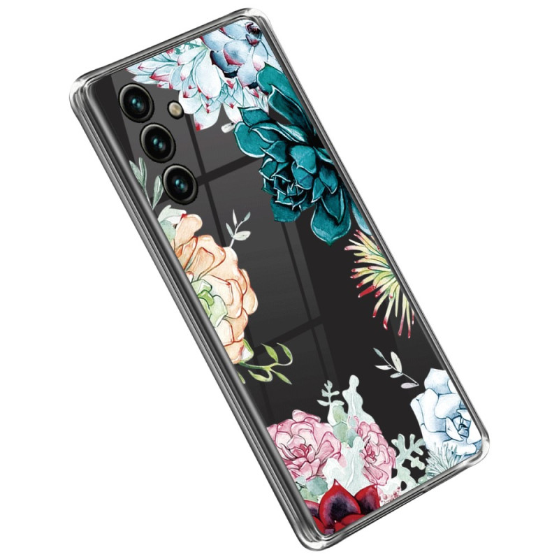 Samsung Galaxy A14 5G / A14 Transparent Cover Blumenstrauß