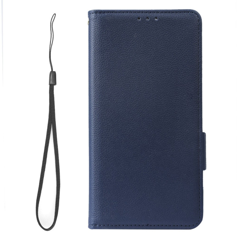 Housse Samsung Galaxy A14 5G Style Cuir Litchi à Lanière