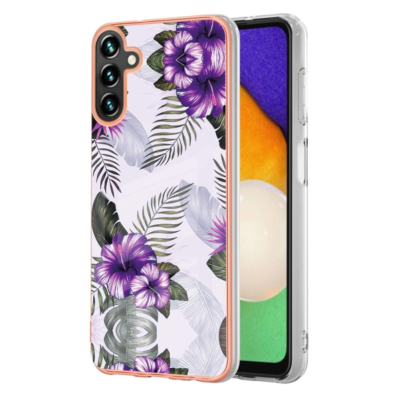 Samsung Galaxy A54 5G Cover Marmoriert Blumen