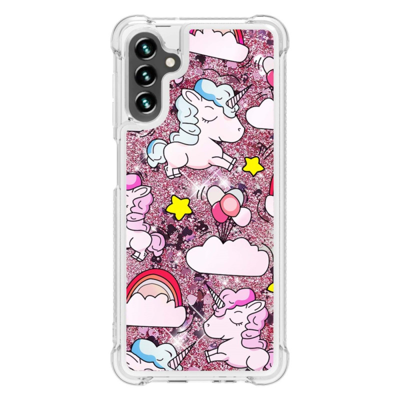 Samsung Galaxy A54 5G Glitter Einhörner Cover