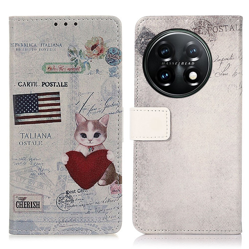 Hülle OnePlus 11 5G Katze Traveller