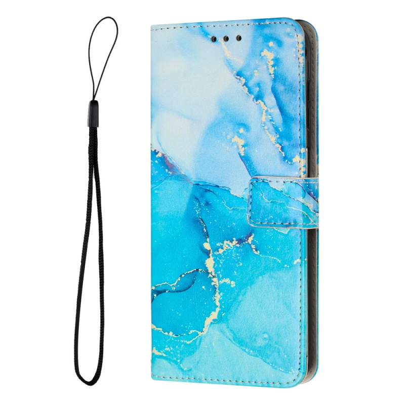 Samsung Galaxy A34 5G Marmor Tasche mit Riemen