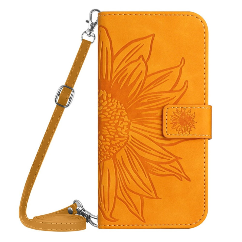 Samsung Galaxy A34 5G Sonnenblume Tasche mit Schulterriemen