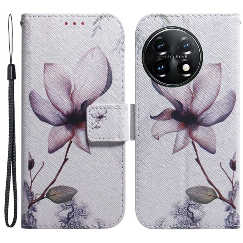 Hülle OnePlus 11 5G Blume Altrosa