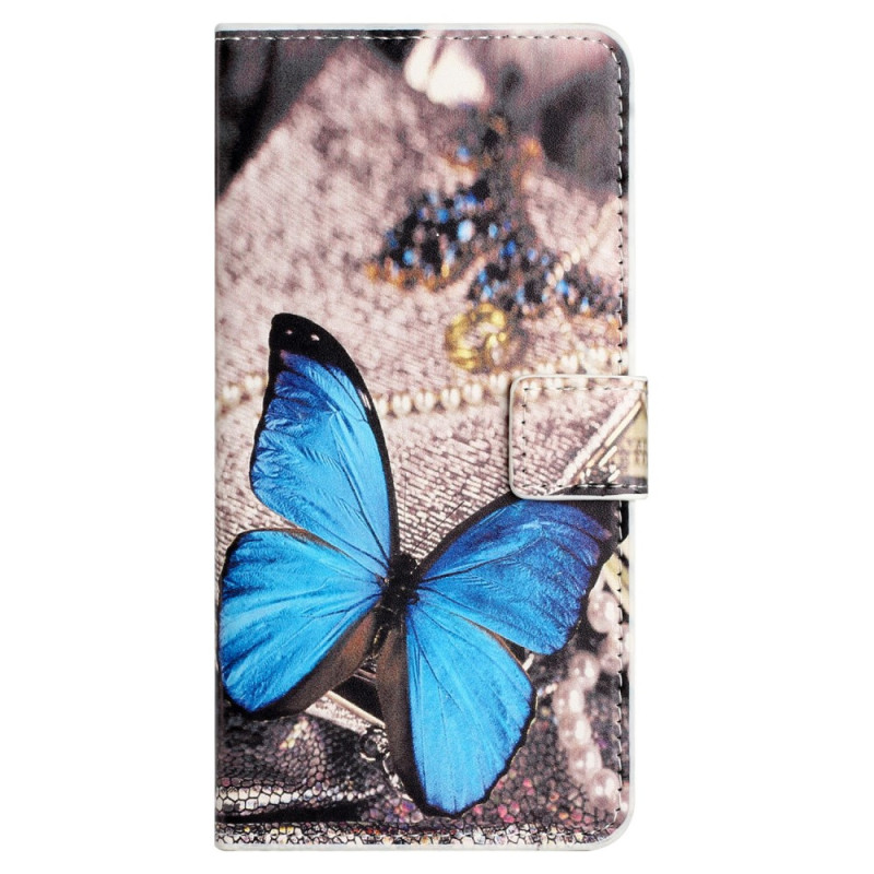 Xiaomi Redmi Note 12 4G Schmetterling Tasche Blau