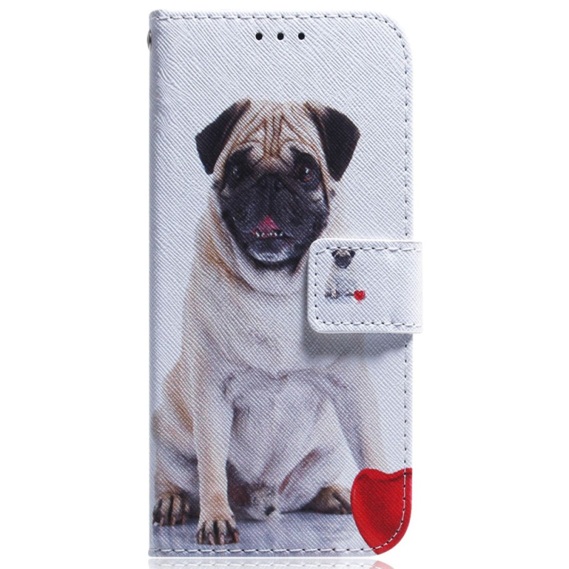 Honor Magic 5 Lite Tasche Pug Dog mit Riemen