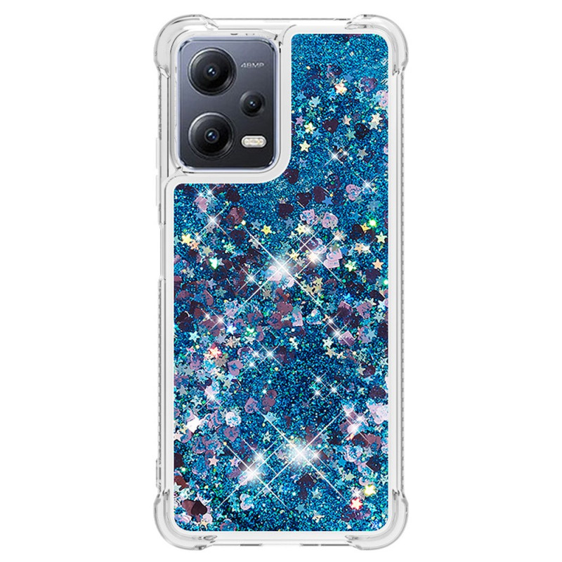 Xiaomi Redmi Note 12/Poco X5 5G Cover Bunte Pailletten