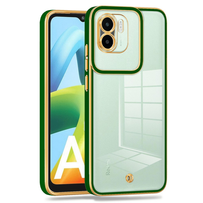 Coque Xiaomi Redmi A1 Transparente Rebords Style Métal