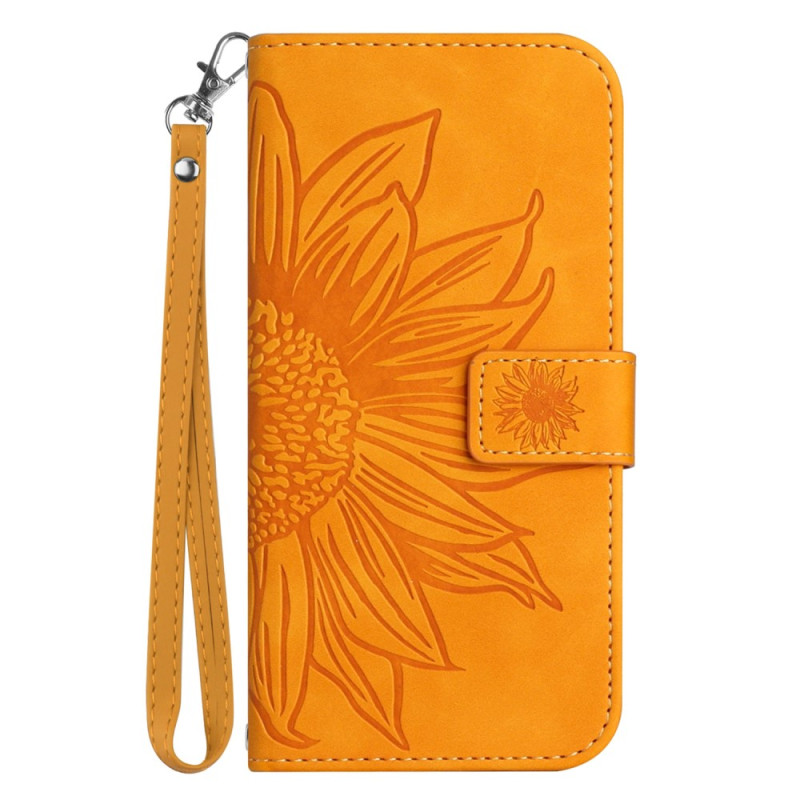 Motorola Edge 40 Pro Sonnenblume Tasche mit Riemen
