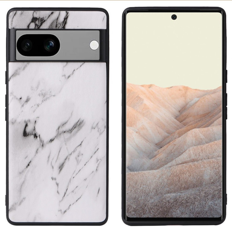 Cover Google Pixel 7A Marmor Weiß