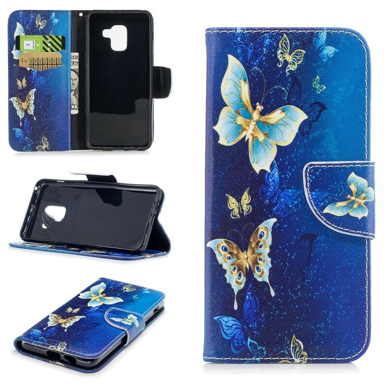 Hülle Samsung Galaxy A8 2018 Schmetterlinge In Der Nacht