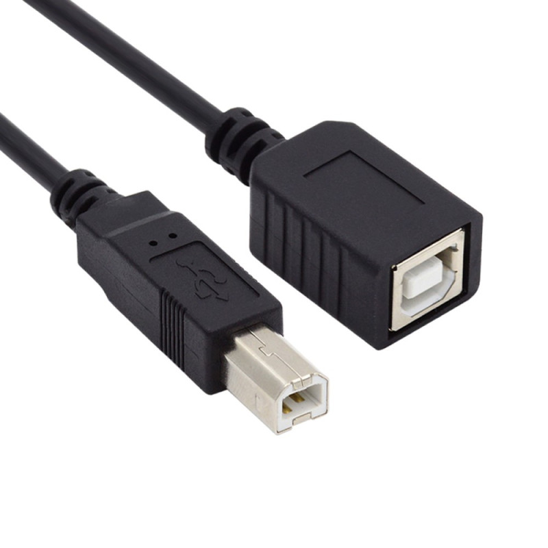 USB 2.0 B Stecker auf Buchse Kabel 20 cm