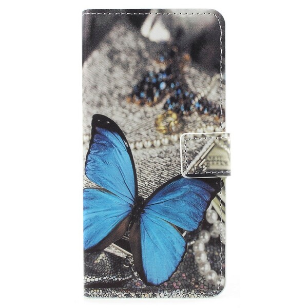 Samsung Galaxy A8 2018 Schmetterling Tasche Blau