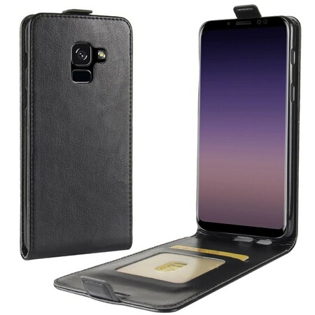 Samsung Galaxy A8 2018 Klappbare Hülle in Lederoptik