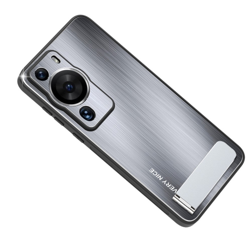 Huawei P60 Pro Cover Gebürstetes Aluminium mit Halter