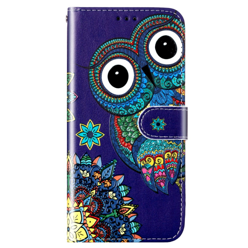 Sony Xperia 10 V Tasche Tribal Eule mit Riemen