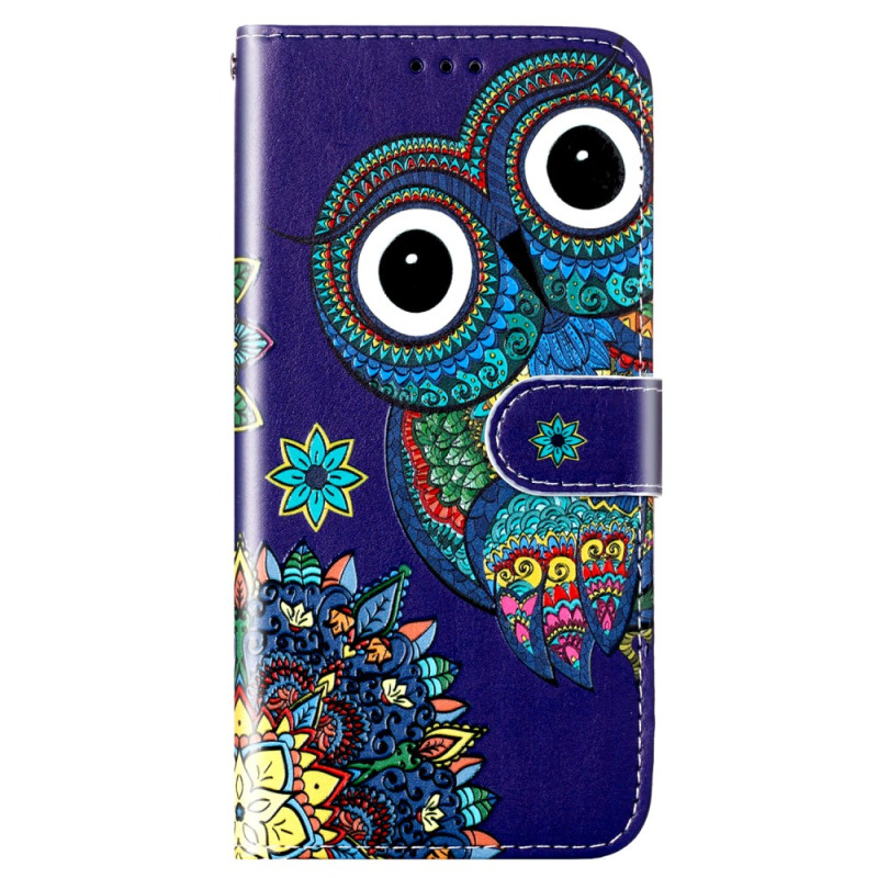 Sony Xperia 1 V Tasche Tribal Eule mit Riemen