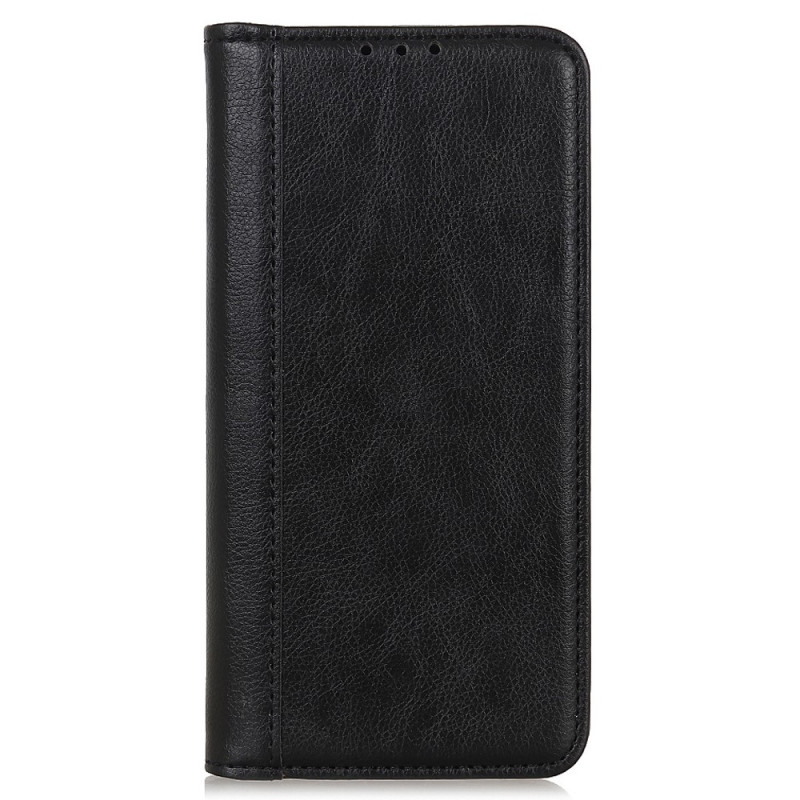 Flip Cover Sony Xperia 1 V Leder Litchi Gespaltene Eleganz