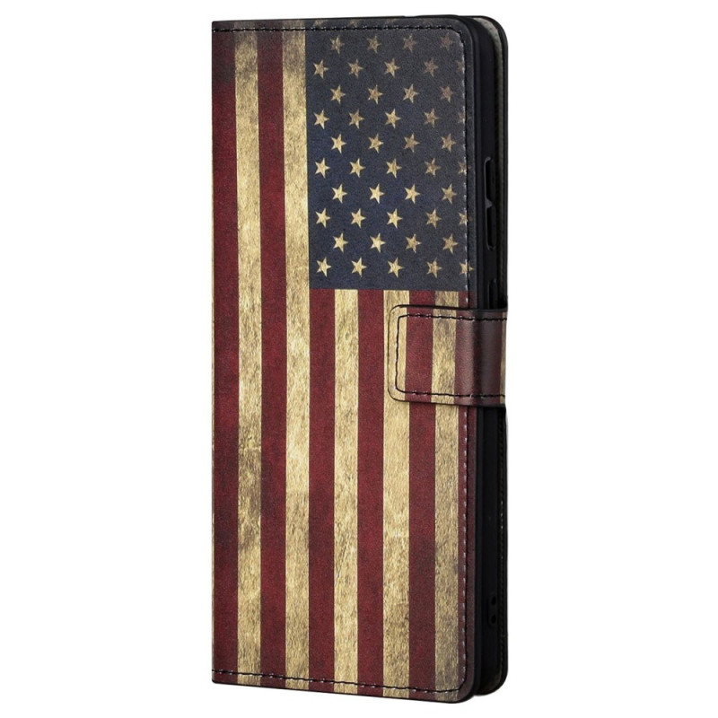 Moto G62 5G Vintage Amerikanische Flagge Tasche