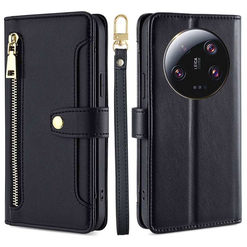 Xiaomi 13 Ultra Tasche Brieftasche mit Riemen
 und Schulterriemen