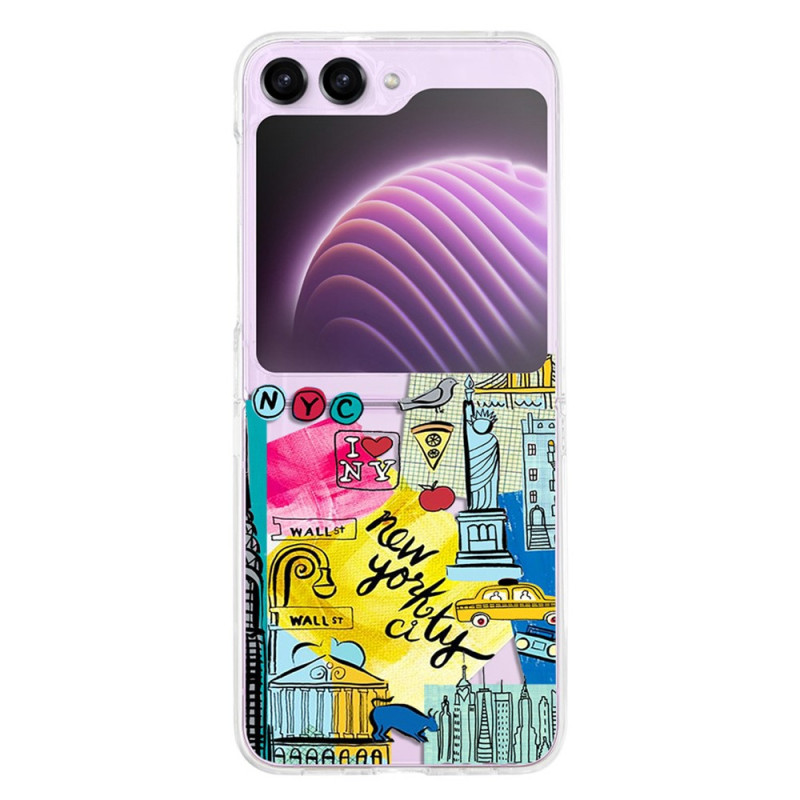 Samsung Galaxy Z Flip 5 Transparent New York Cover