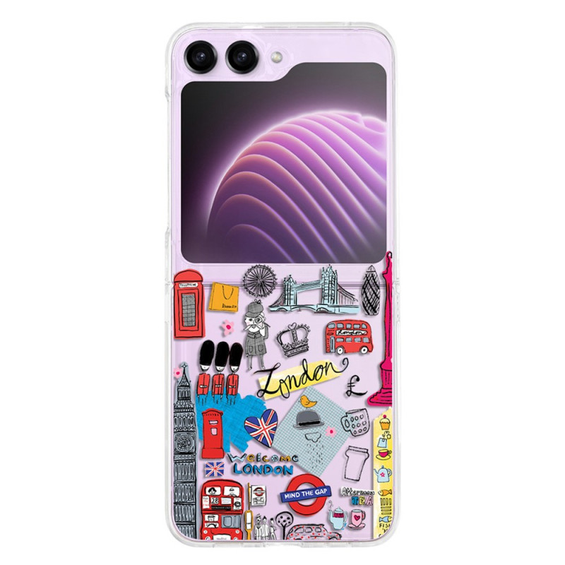 Samsung Galaxy Z Flip 5 Transparent London Cover