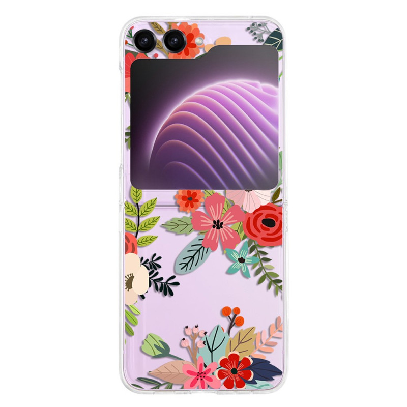 Samsung Galaxy Z Flip 5 Hülle Transparent Blumen