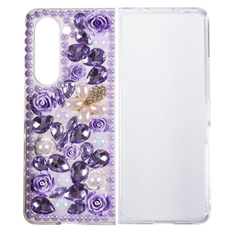 Samsung Galaxy Z Fold 5 Blumen Charms Hülle