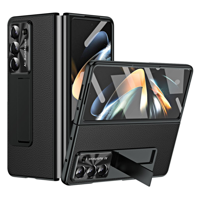 Samsung Galaxy Z Fold 5 Leder Litchi Support Cover