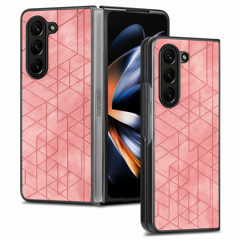 Samsung Galaxy Z Fold 5 Kunstleder Cover Geometrische Motive