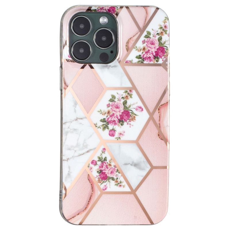 iPhone 15 Pro Cover Marmor Floral