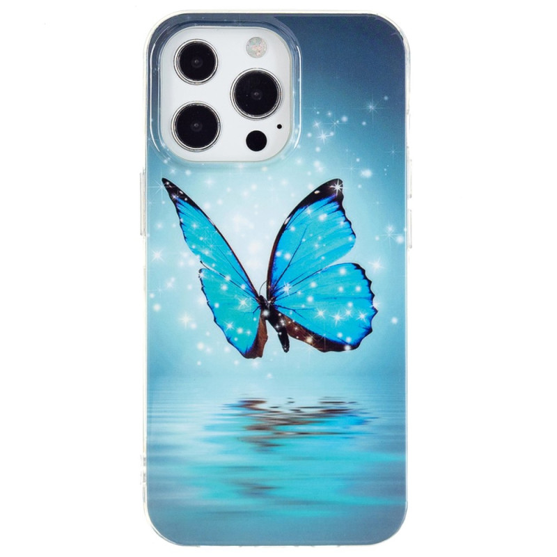 iPhone 15 Pro Cover Fluoreszierend Schmetterlinge