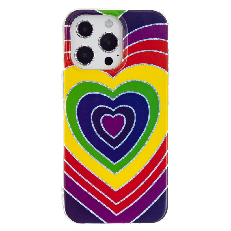 iPhone 15 Pro Max Cover Psychedelisches Herz