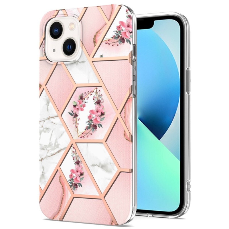 iPhone Cover 15 Marmor Floral