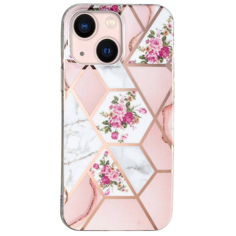 iPhone 15 Plus Cover Marmor Floral