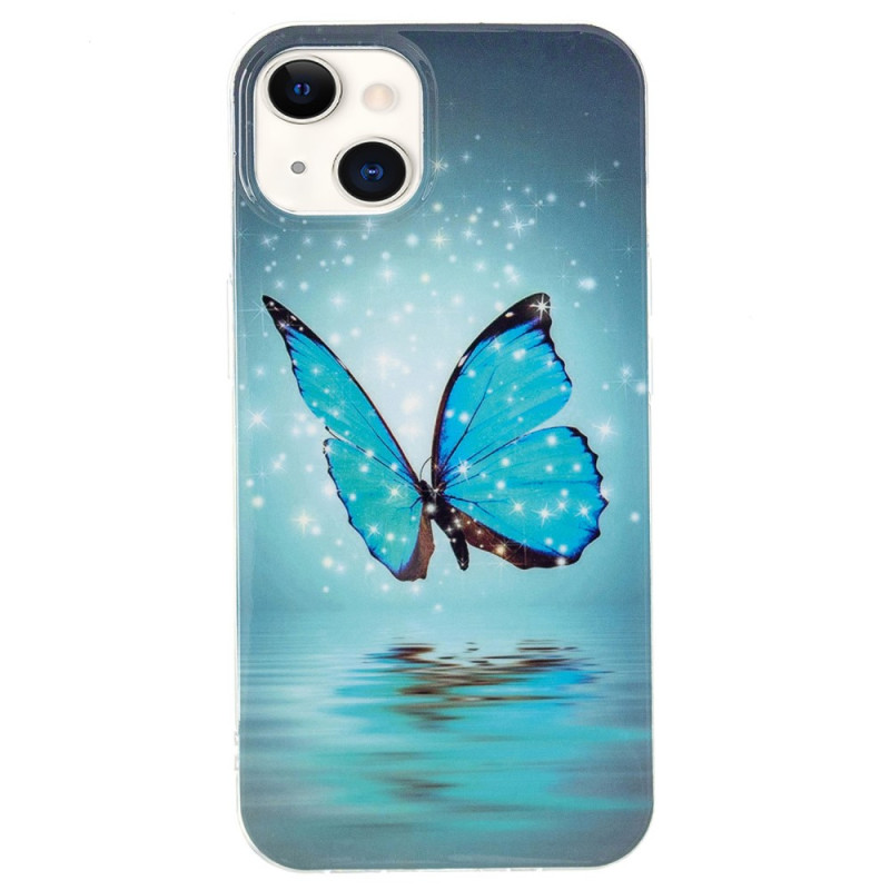 iPhone 15 Plus Cover Fluoreszierend Schmetterlinge