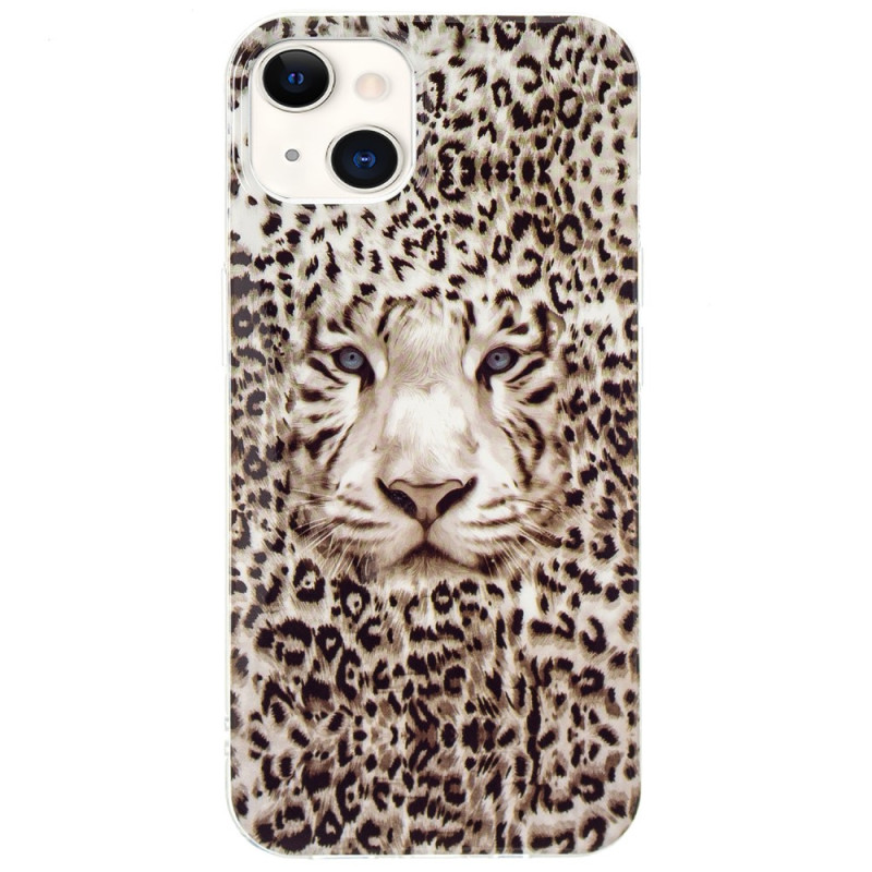 iPhone 15 Plus Cover Fluoreszierend Leopard
