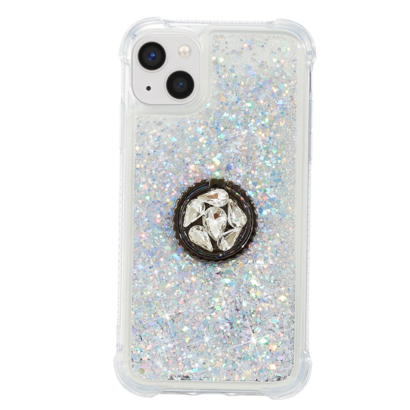 iPhone 15 Plus Glitter Cover mit Ringhalter