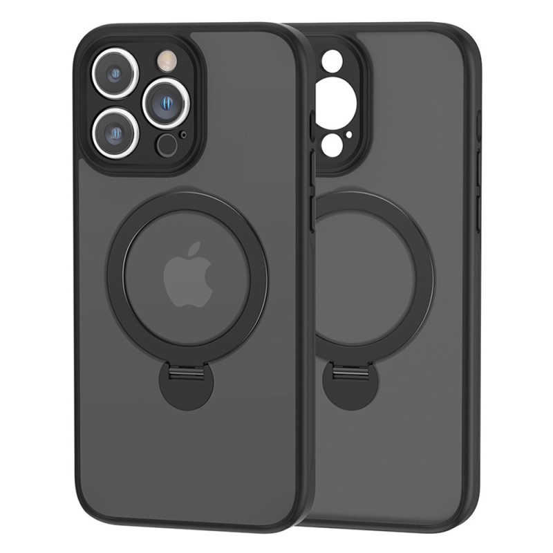 MagSafe-kompatibles transluzentes iPhone 15 Pro Cover mit Halterung