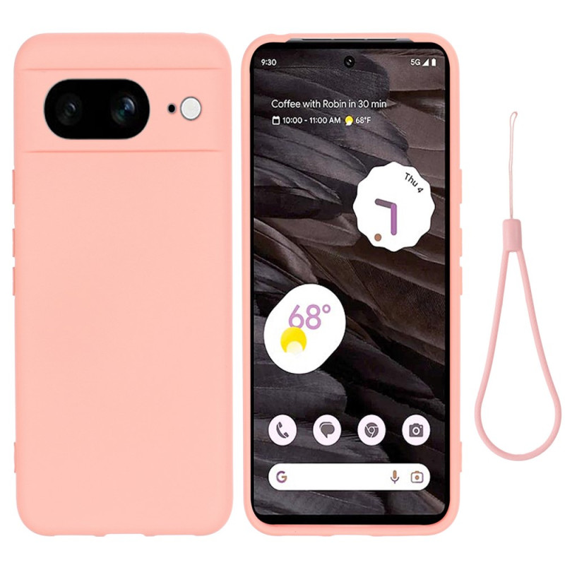 Google Pixel 8 Liquid Silicon Cover mit Riemen