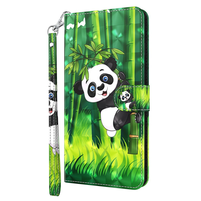 Hülle Google Pixel 8 Pro Panda Bambus mit Riemen
