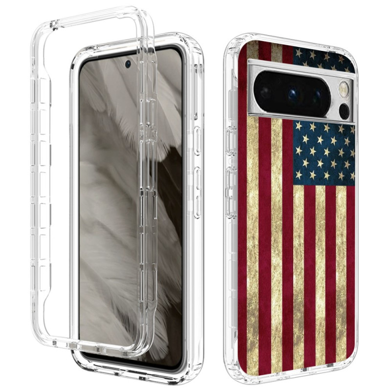 Google Pixel 8 Pro Cover Verstärkt Amerikanische Flagge