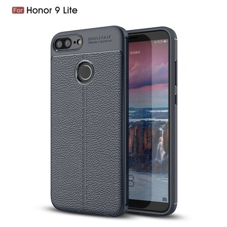 Huawei Honor 9 Lite Cover Lederoptik Litschi Double Line