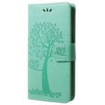 Samsung Galaxy S9 Hülle Baum und Eulen mit Riemen