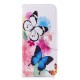 Samsung Galaxy S9 Plus Hülle Gemalte Schmetterlinge und Blumen Samsung Galaxy S9 Plus Hülle Gemalte Schmetterlinge und Blumen