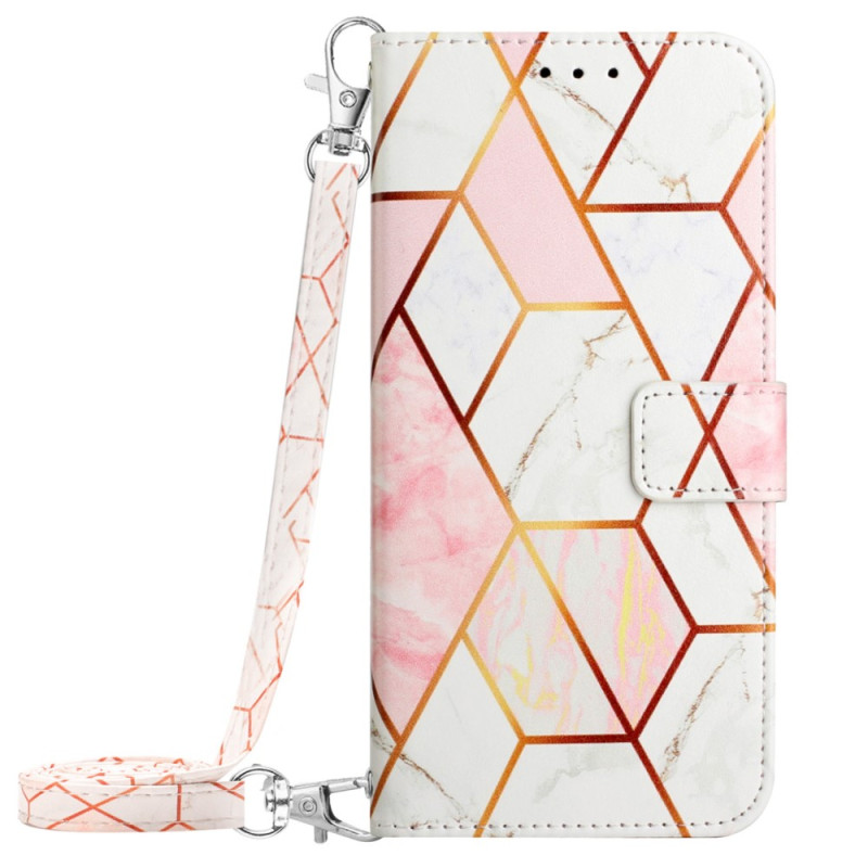 Sony Xperia 5 V Marmor Tasche mit Schulterriemen