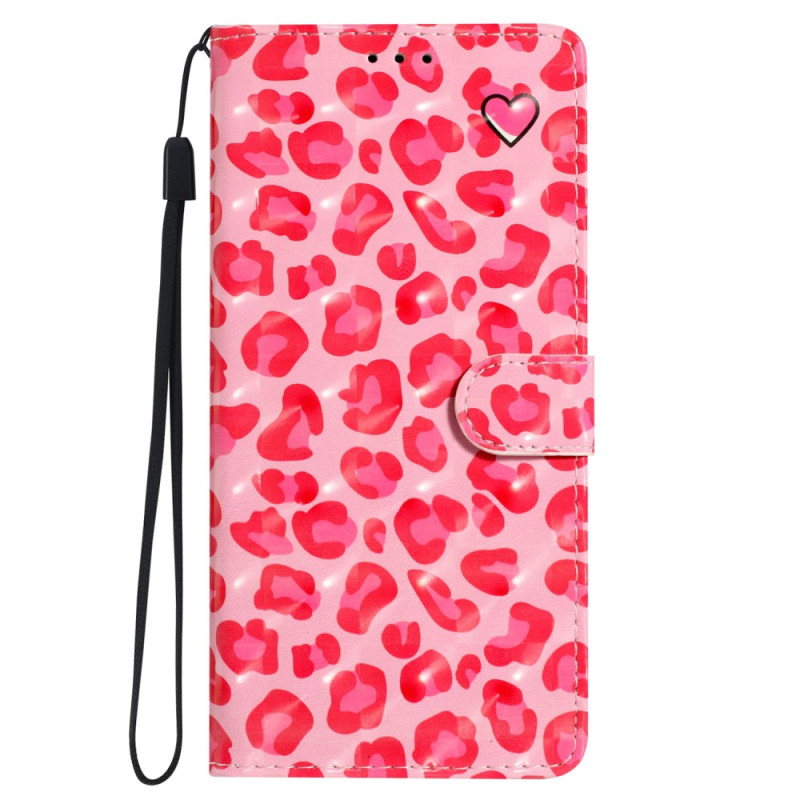 Sony Xperia 5 V Tasche Leopard Rosesprint mit Riemen