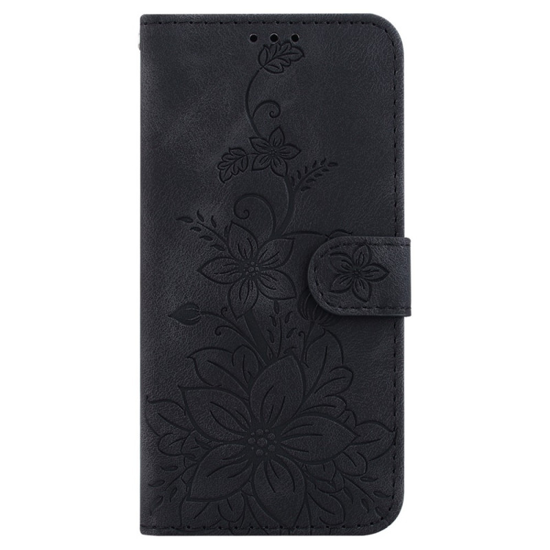 Sony Xperia 5 V Tasche Blumen mit Riemen

